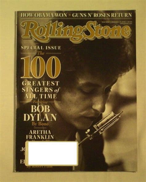 Rolling Stone Magazine November 27 2008 The 100 Greatest Singer Of