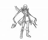 Kisaragi Jin Character Coloring Pages sketch template