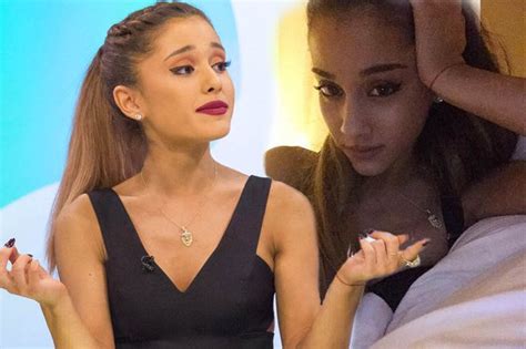 ariana grande flashes her cleavage in sexy selfie from bed after asking mum for help mirror online