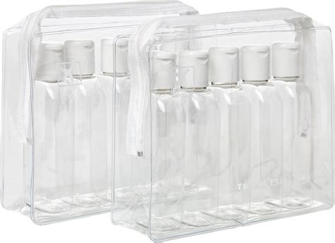 holiday travel clear plastic bottles packs    ml bottles