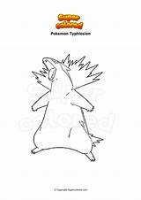 Typhlosion Supercolored Therian Coloriage sketch template
