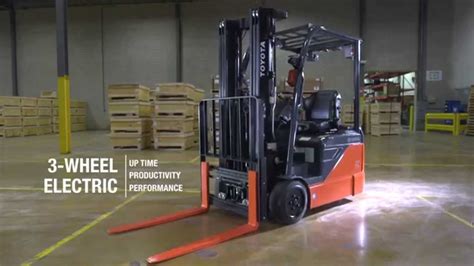 toyota  wheel electric forklift official video youtube