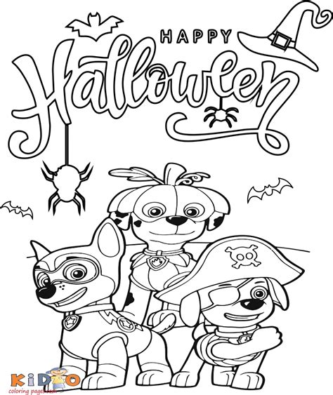 paw patrol halloween coloring pack pages sketch coloring page