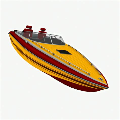 speed boat  model  poly cgtrader