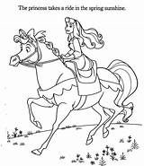 Coloring Horse Pages Princess Riding Color Getcolorings Getdrawings Princ Colorings sketch template