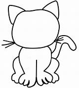 Cat Coloring Pages Cats Blank Print Template Clip Clker Face Kids Easy Colouring Templates Printable Found Outline Printables Stampy Vector sketch template