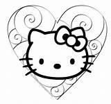 Coloring Kitty Hello Pages Princess Kids Popular Adults sketch template