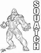 Bigfoot Coloring Pages Printable Drawing Colouring Sasquatch Finding Print Squatch Clipart Deviantart Rictor Color Riolo Search Lineart Kids Getdrawings Library sketch template