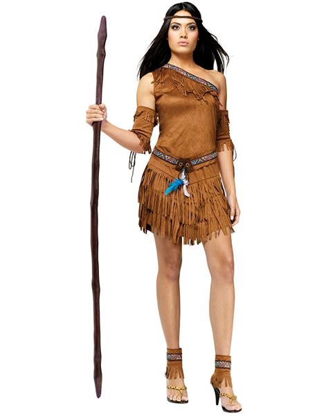 Pow Wow Sexy Native American Indian Princess Womens Fancy Halloween