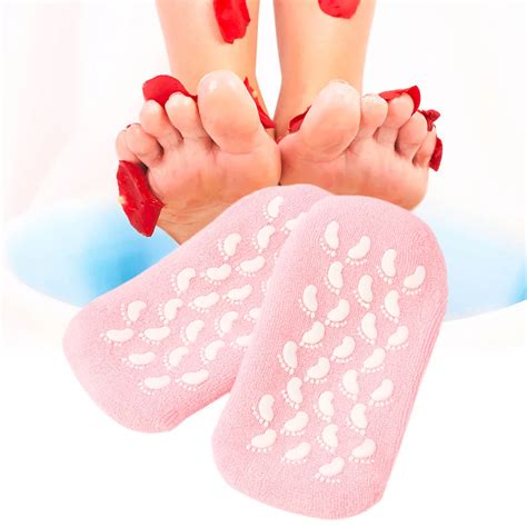 pair moisturize soften repair cracked skin gel sock skin foot care tool treatment spa sock