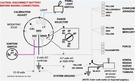marine tachometer wiring diagram