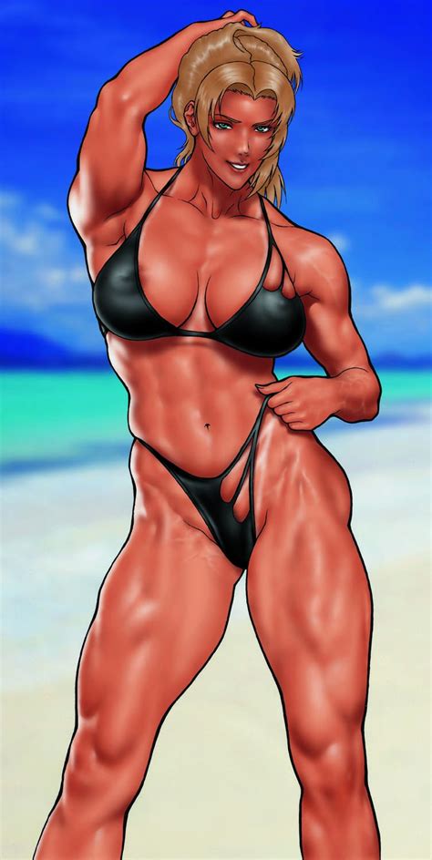 rule 34 blush breasts dairoku tenma female female only large breasts long hair muscle muscular