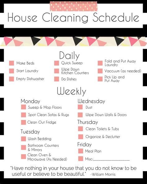 37 free house cleaning list templates in word excel pdf
