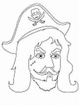 Coloring Hook Captain Pages Pirates Pirate Face sketch template
