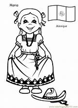 Coloring Children Around Pages Mexico Popular sketch template
