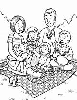 Family Coloring Pages Printable Everfreecoloring sketch template