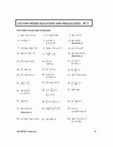 solving equations review worksheet chessmuseum template library