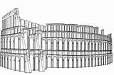 Coliseo Monumentos Colosseum Romano Colosseo Relacionados sketch template