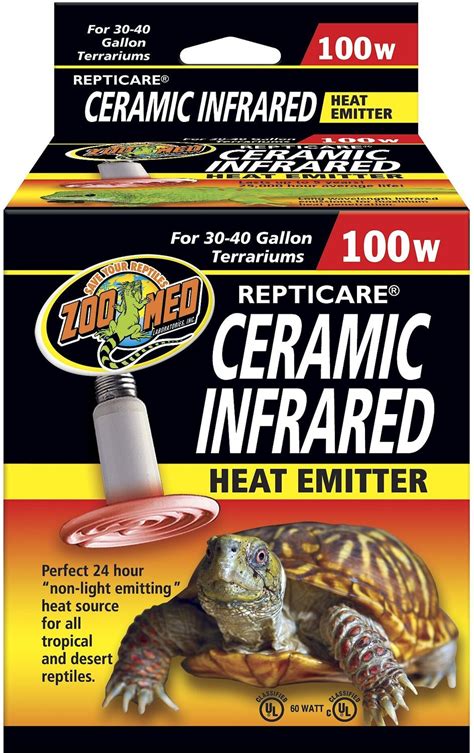 zoo med repticare ceramic infrared reptile heater  watt chewycom