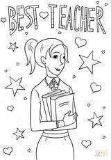 Coloring Pages Teachers Teacher Printable Color Getcolorings Te sketch template