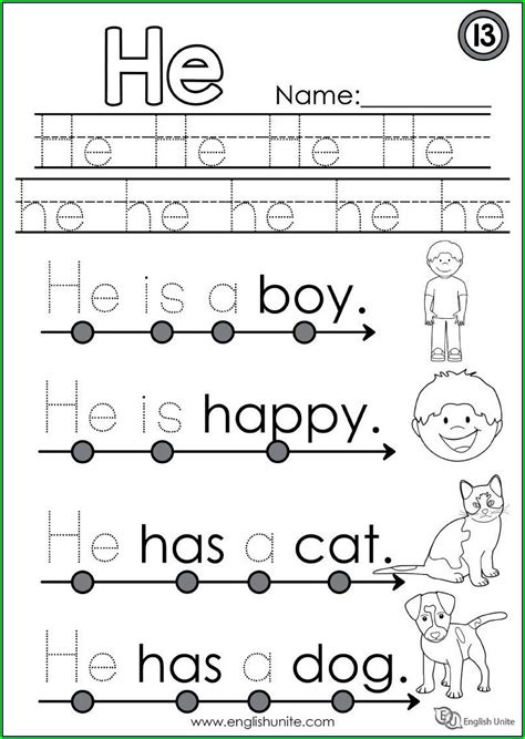 beginner kindergarten sight word sentences worksheets printable
