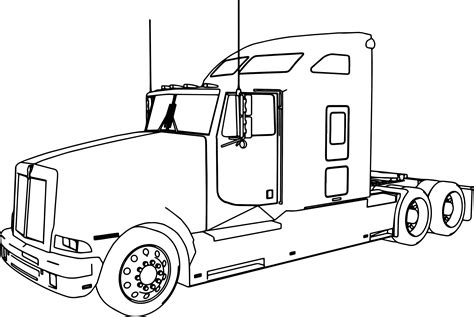 tractor trailer drawing  getdrawings