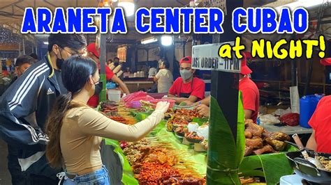 araneta city cubao  night quezon city night walk plenty  restaurants street food bazaar