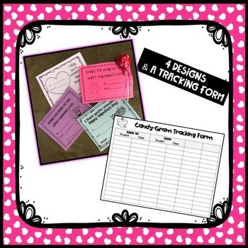 valentines day candy gram printables   zees activities tpt