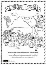 Pages Israel Torah Coloring Ekev Parshat Portion Parsha Children Bible Crafts Template Challah Weekly sketch template