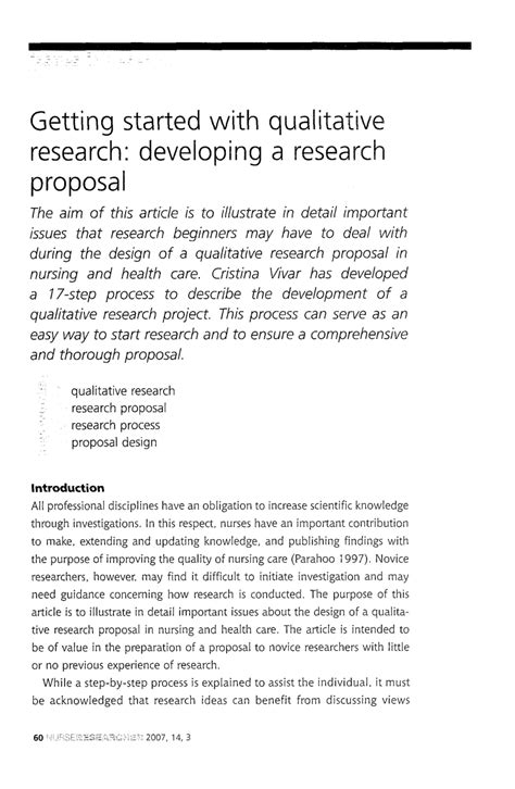 started  qualitative research developing  research
