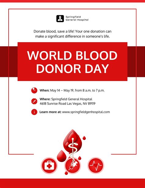 red blood donation poster venngage