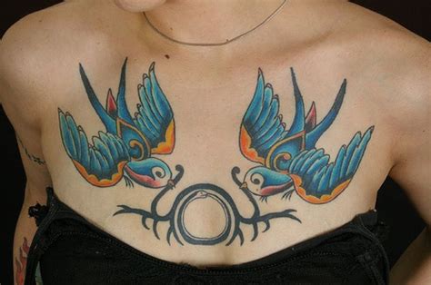 female chest tattoos design art