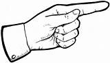 Pointing Finger Clipart Hand Clip Cliparts Cartoon Library sketch template