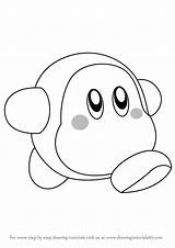 Kirby Waddle Dee Draw Drawing Step sketch template