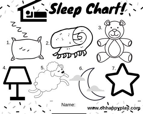 sleep chart routine  toddlers  happy play