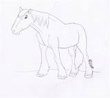 Coloring Clydesdale Designlooter sketch template