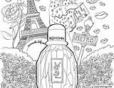 Coloriage Yves Parisienne Mademoiselle Stef Parfum Colorier Adulte Imprimé sketch template