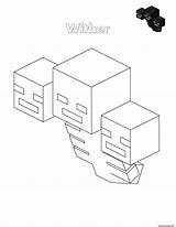 Wither Colorat Colorier 塗り絵 ぬりえ P80 Creeper Lego Kolorowanki Epee Planse Davemelillo Enderman Ender Youngandtae Primiiani 大人 Dessins Tnt Mobs sketch template