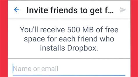 dropbox   invite friends    space  dropbox account youtube