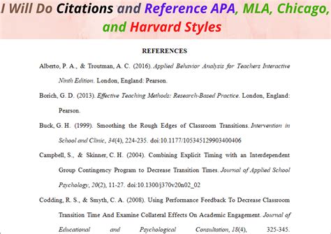 citations  reference  mla chicago harvard styles