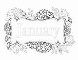 January Coloring Pages Printable Kids Sheets Adult Year Fun Winter Print Rocks sketch template