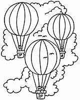 Balloon Hotair sketch template