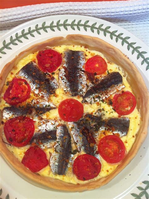 whats    quick quiche fresh  colorful   simple  anchovies pachinos