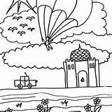 Sobrevoando Paraquedas Pracinha sketch template