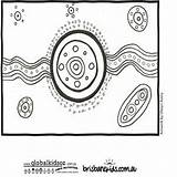 Aboriginal Dot Indigenous Brisbanekids Dreamtime Culture sketch template