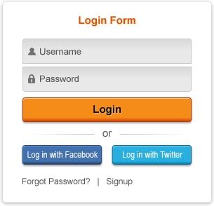 pretty clean login form psd