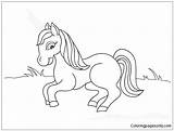 Coloring Baby Pages Cute Horse Horses Color Kids Print Adults Popular sketch template