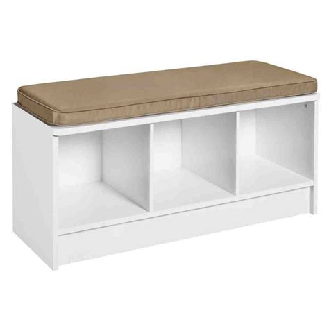 white bench seat  storage home furniture design