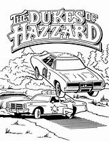 Dukes Hazzard Hazard Cooter sketch template