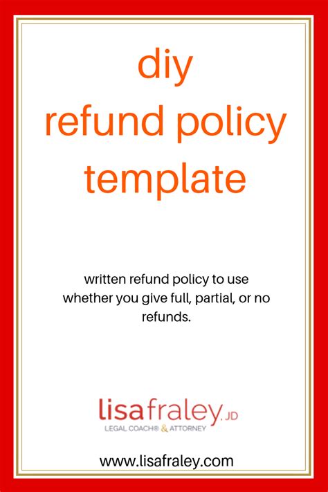 work  clients  written refund policy template